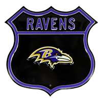 Baltimore Ravens Steel Route Sign   