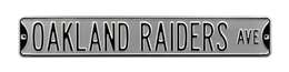 Oakland Raiders Steel Street Sign-OAKLAND RAIDERS AVE on Silver    
