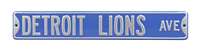 Detroit Lions Steel Street Sign-DETROIT LIONS AVE    