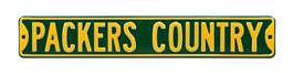 Green Bay Packers Steel Street Sign-PACKERS COUNTRY    