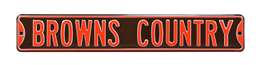 Cleveland Browns Steel Street Sign-BROWNS COUNTRY    