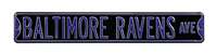 Baltimore Ravens Steel Street Sign-BALTIMORE RAVENS AVE    