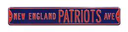 New England Patriots Steel Street Sign-NEW ENGLAND PATRIOTS AVE    