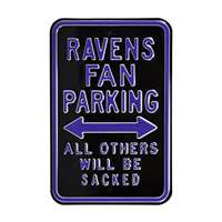 Baltimore Ravens Steel Parking Sign-ALL OTHERS WILL BE SACKED   