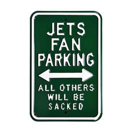 New York Jets Steel Parking Sign-ALL OTHERS WILL BE SACKED   