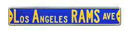 Los Angeles Rams Steel Street Sign-LOS ANGELES RAMS AVE (Royal/Gold)     
