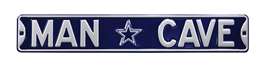 Dallas Cowboys Steel Street Sign with Logo-MAN CAVE on Navy   