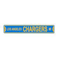 Los Angeles Chargers Steel Street Sign - LOS ANGELES CHARGERS AVE   