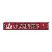 Buccaneers SBLV Champions Steel Street Sign with 2 Logos-CHAMPIONS   