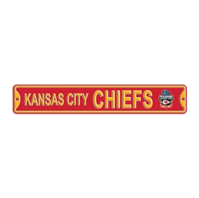 Kansas City Chiefs Super Bowl LVII Champions Larger 36 inch Steel Streel Sign 
