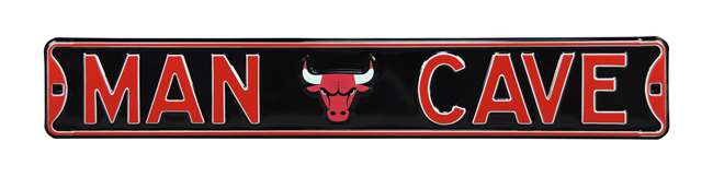 Chicago Bulls Steel Street Sign with Logo-MAN CAVE    