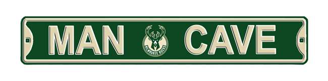 Milwaukee Bucks Steel Street Sign with Logo-MAN CAVE    