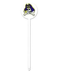 East Carolina Pirates Laser Cut Steel Garden Stake-White   