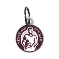 Texas A&M Aggies Laser Cut Logo Steel Key Ring-12th Man   