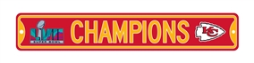 Kansas City Chiefs Super Bowl LVII Champions 16 inch Steel Street Sign 