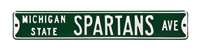 Michigan State Spartans Steel Street Sign-SPARTANS AVE    