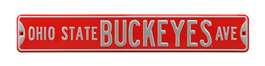 Ohio State Buckeyes Steel Street Sign-OHIO STATE BUCKEYES AVE    