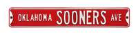 Oklahoma Sooners Steel Street Sign-OKLAHOMA SOONERS AVE    