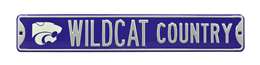 Kansas State Wildcats Steel Street Sign with Logo-WILDCAT COUNTRY    