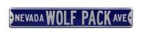 Nevada Wolfpack Steel Street Sign-NEVADA WOLF PACK AVE    