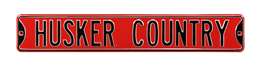 Nebraska Cornhuskers Steel Street Sign-HUSKER COUNTRY    
