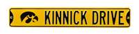 Iowa Hawkeyes Steel Street Sign with Logo-KINNICK DRIVE   