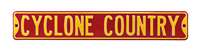 Iowa State Cyclones Steel Street Sign-CYCLONE COUNTRY   