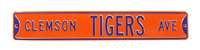 Clemson Tigers Steel Street Sign-CLEMSON TIGERS AVE    