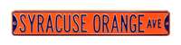 Syracuse Orange Steel Street Sign-SYRACUSE ORANGE AVE    