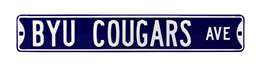 BYU Cougars Steel Street Sign-BYU COUGARS AVE    