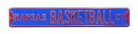 Kansas Jayhawks Steel Street Sign-KANSAS BASKETBALL CT    