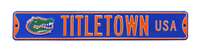 Florida Gators Steel Street Sign with Vintage Logo-TITLETOWN USA   