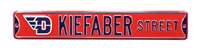 Dayton Flyers Steel Street Sign with Logo-KIEFABER STREET    