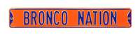 Boise State Broncos Steel Street Sign-BRONCO NATION    