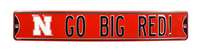 Nebraska Cornhuskers Steel Street Sign with Logo-GO BIG RED!   