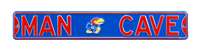 Kansas Jayhawks Steel Street Sign with Logo-MAN CAVE   