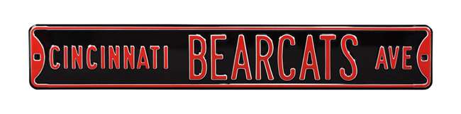 Cincinnati Bearcats Steel Street Sign-CINCINNATI BEARCATS AVE    