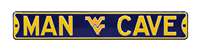 West Virginia Mountaineers Steel Street Sign with Logo-MAN CAVE   