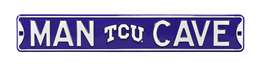 TCU Horned Frogs Steel Street Sign with Logo-MAN CAVE TCU    