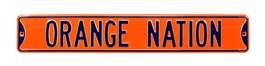Syracuse Orange Steel Street Sign-ORANGE NATION   