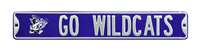 Kansas State Wildcats Steel Street Sign with Logo-GO WILDCATS!   