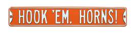Texas Longhorns Steel Street Sign-HOOK 'EM HORNS   