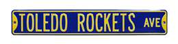 Toledo Rockets Steel Street Sign-TOLEDO ROCKETS AVE   