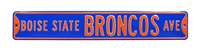 Boise State Broncos Steel Street Sign-BOISE STATE BRONCOS AVE Blue   