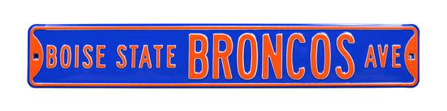 Boise State Broncos Steel Street Sign-BOISE STATE BRONCOS AVE Blue   