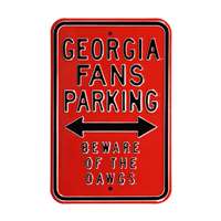 Georgia Bulldogs Steel Parking Sign-Beware of the Dawgs   