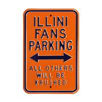 Illinois Fighting Illini Steel Parking Sign-All Others Krushed   