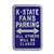 Kansas State Wildcats Steel Parking Sign-All Others Clawed   