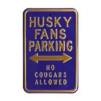 Washington Huskies Steel Parking Sign-No Cougars   