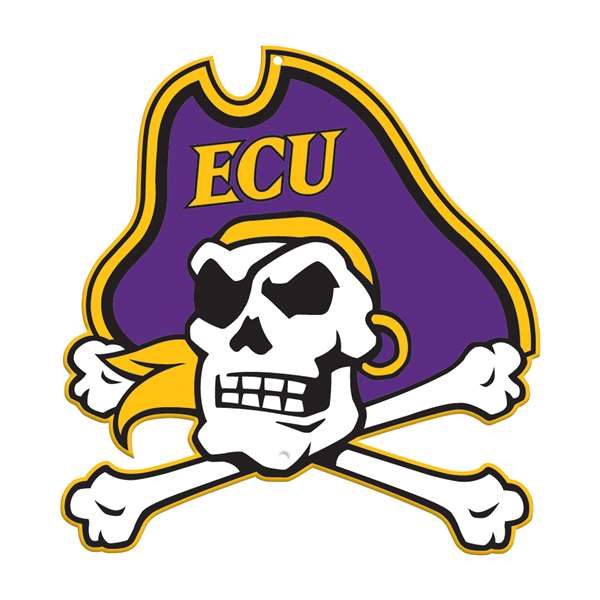 East Carolina Pirates Laser Cut Steel Logo Spirit Size-Pirate Logo